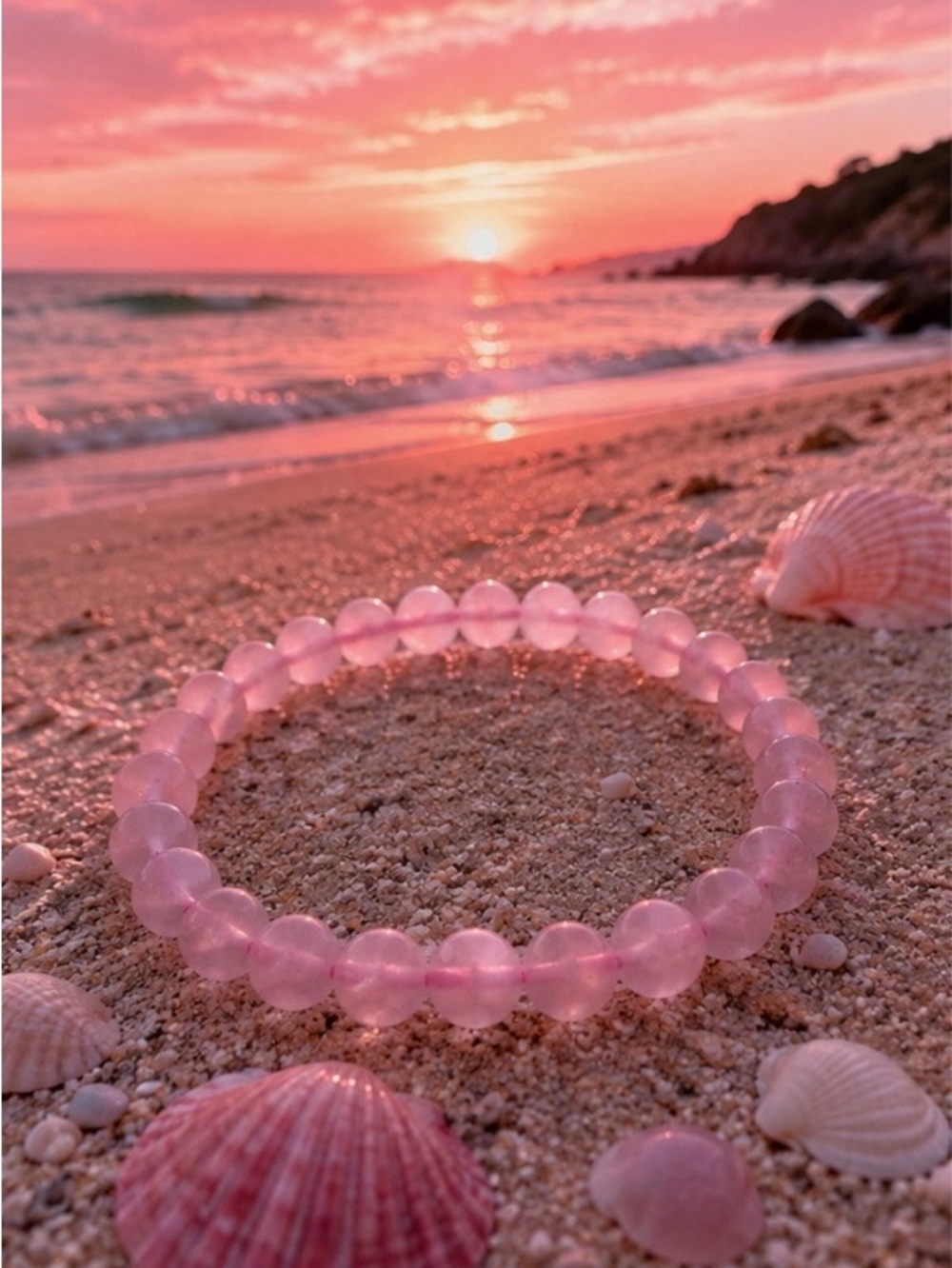 Rose Quartz Bracelet - 6mm - 6 inches